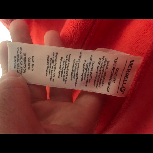 Merrell women’s size medium jacket salmon/ neon red - Picture 5 of 9